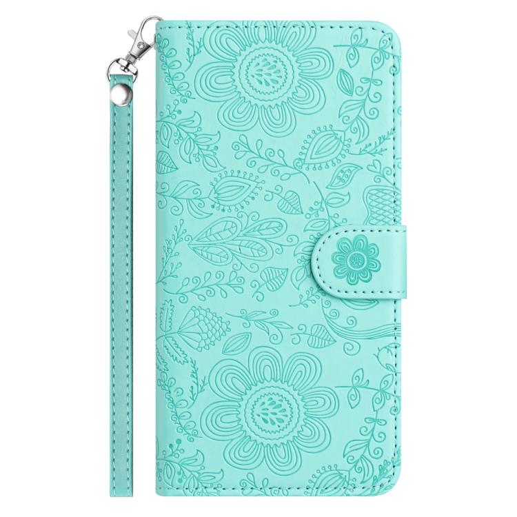 For Galaxy A27 5G Floral Embossed Pattern Leather Phone Case