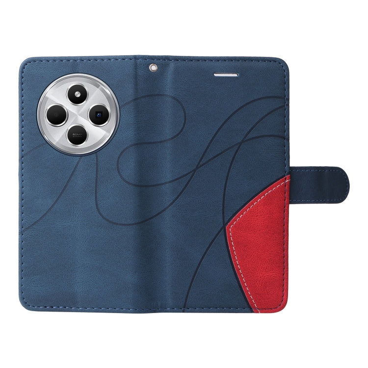 For Redmi 14C 4G Global Dual-color Splicing Flip Leather Phone Case