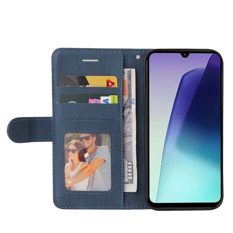For Redmi 14C 4G Global Dual-color Splicing Flip Leather Phone Case