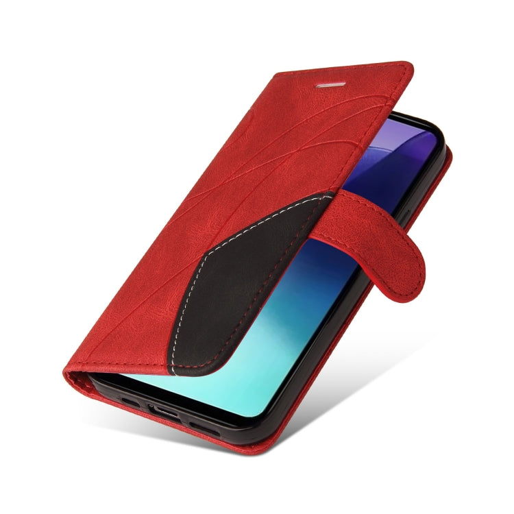 For Redmi 14C 4G Global Dual-color Splicing Flip Leather Phone Case
