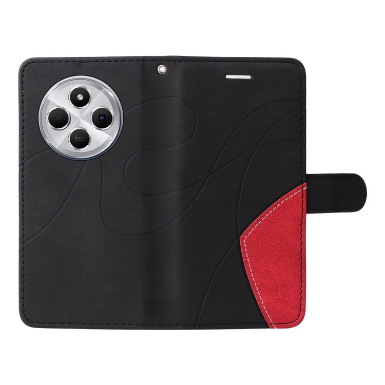 For Redmi 14C 4G Global Dual-color Splicing Flip Leather Phone Case