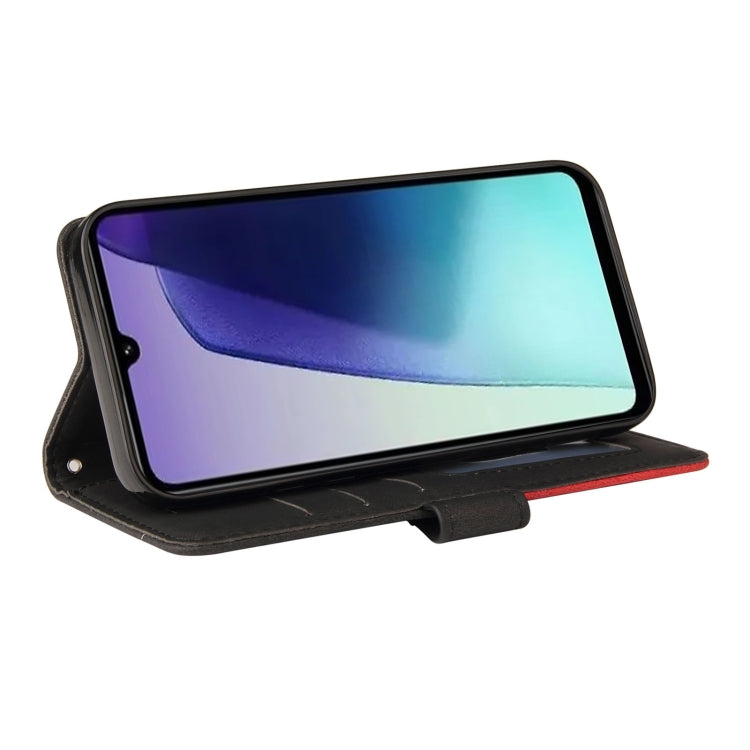 For Redmi 14C 4G Global Dual-color Splicing Flip Leather Phone Case