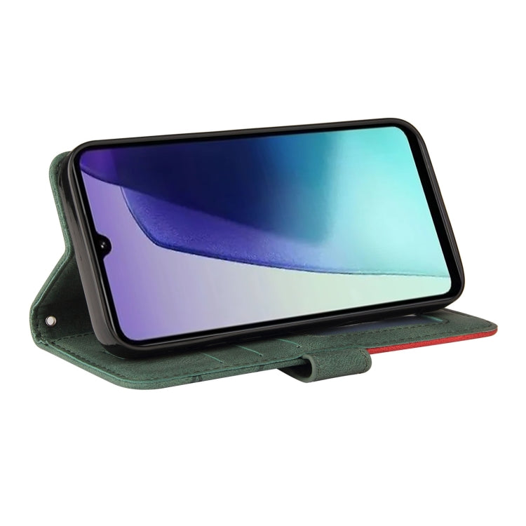 For Redmi 14C 4G Global Dual-color Splicing Flip Leather Phone Case