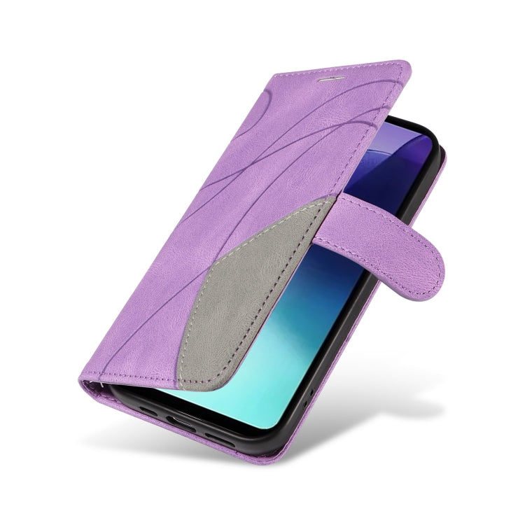 For Redmi 14C 4G Global Dual-color Splicing Flip Leather Phone Case