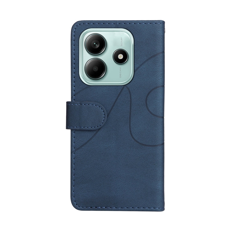 For Redmi Note 14 5G Dual-color Splicing Flip Leather Phone Case