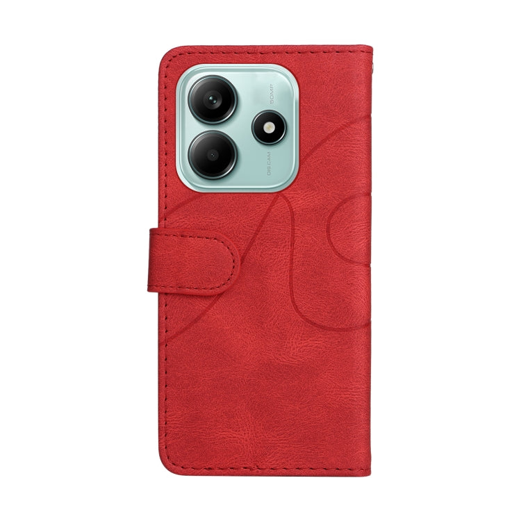 For Redmi Note 14 5G Dual-color Splicing Flip Leather Phone Case