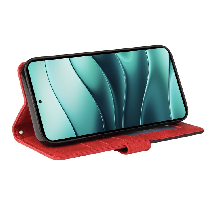 For Redmi Note 14 5G Dual-color Splicing Flip Leather Phone Case