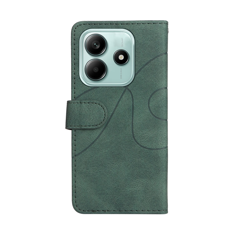 For Redmi Note 14 5G Dual-color Splicing Flip Leather Phone Case