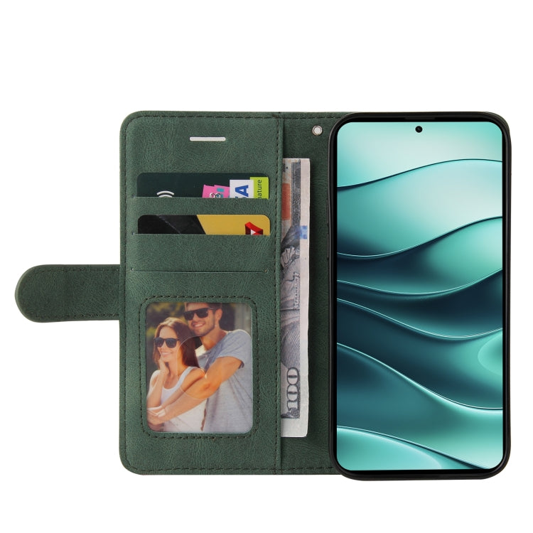 For Redmi Note 14 5G Dual-color Splicing Flip Leather Phone Case