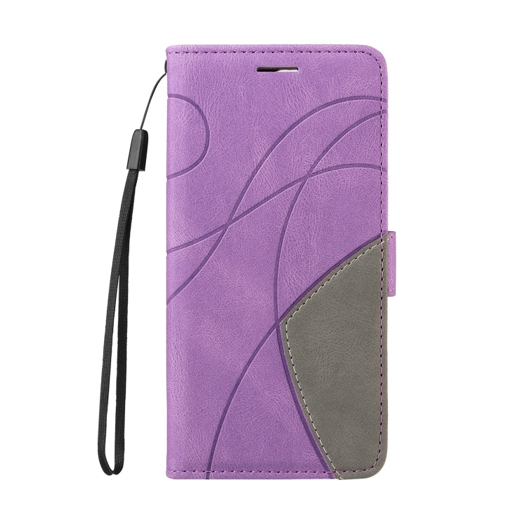 For Redmi Note 14 5G Dual-color Splicing Flip Leather Phone Case