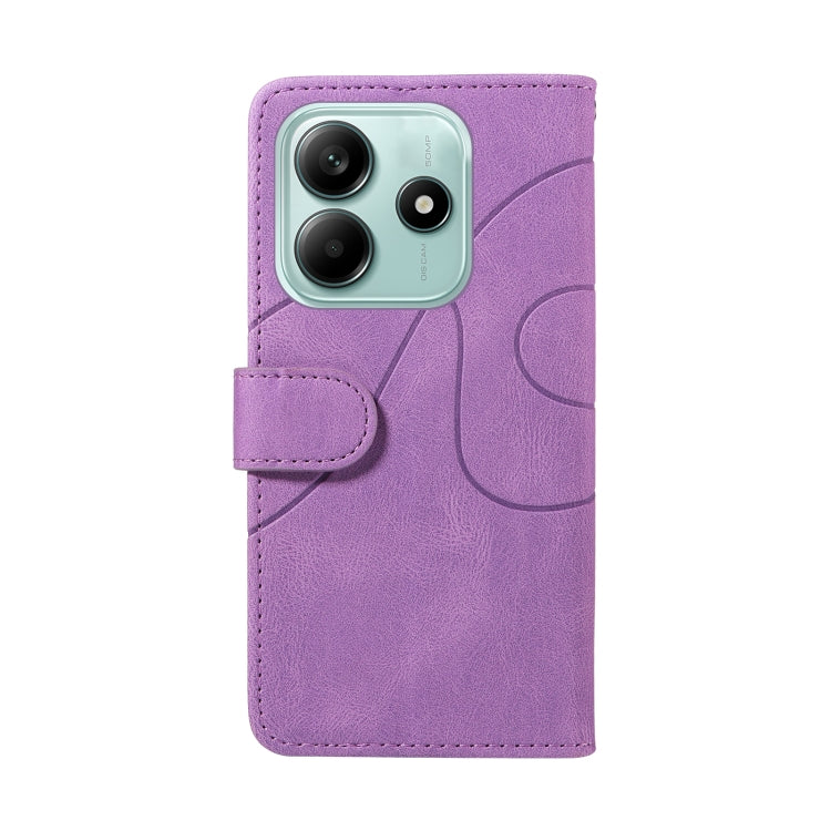 For Redmi Note 14 5G Dual-color Splicing Flip Leather Phone Case