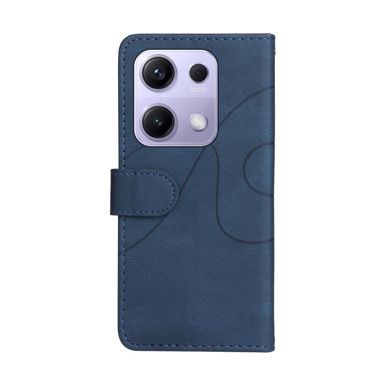 For Redmi Note 14S 4G / Note 13 Pro 4G Dual-color Splicing Flip Leather Phone Case