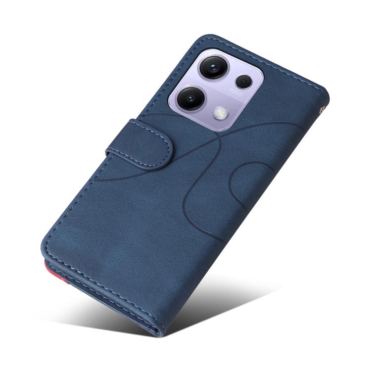 For Redmi Note 14S 4G / Note 13 Pro 4G Dual-color Splicing Flip Leather Phone Case