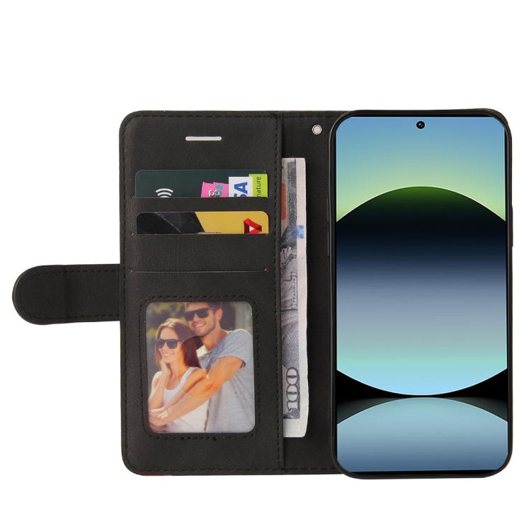 For Redmi Note 14S 4G / Note 13 Pro 4G Dual-color Splicing Flip Leather Phone Case
