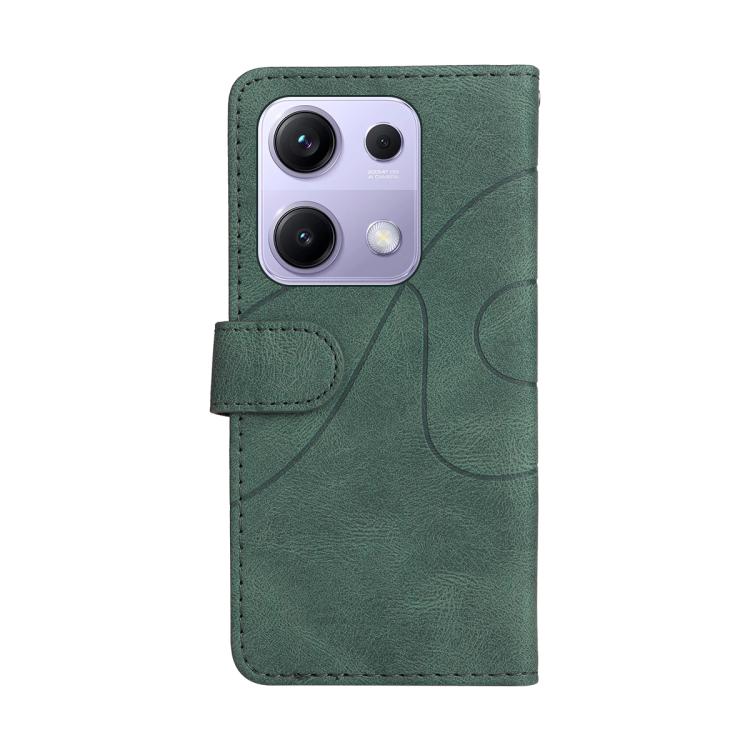 For Redmi Note 14S 4G / Note 13 Pro 4G Dual-color Splicing Flip Leather Phone Case