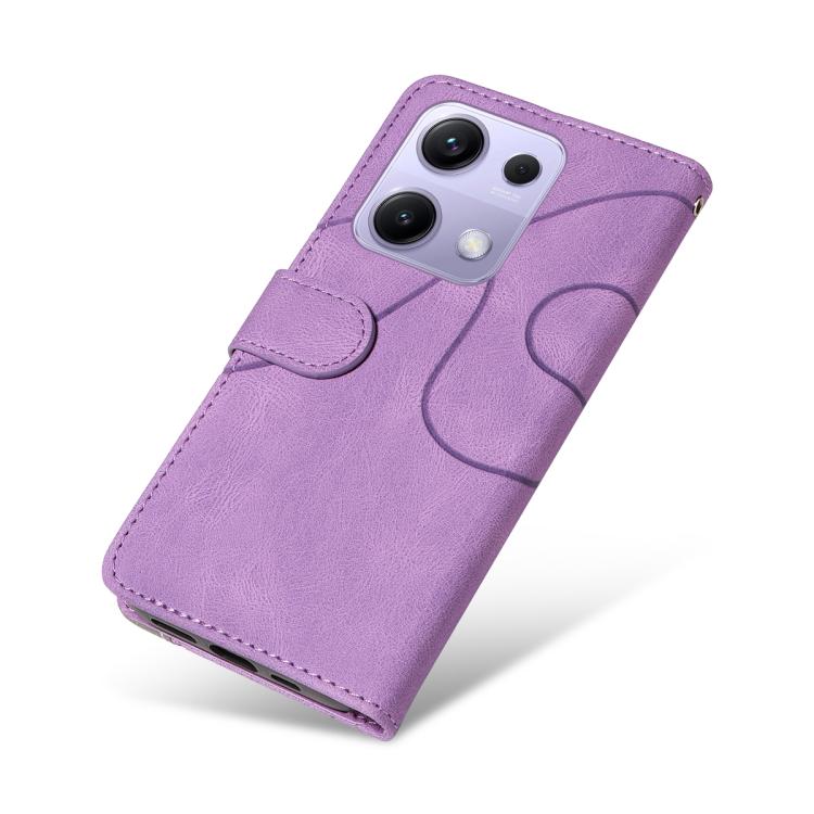 For Redmi Note 14S 4G / Note 13 Pro 4G Dual-color Splicing Flip Leather Phone Case