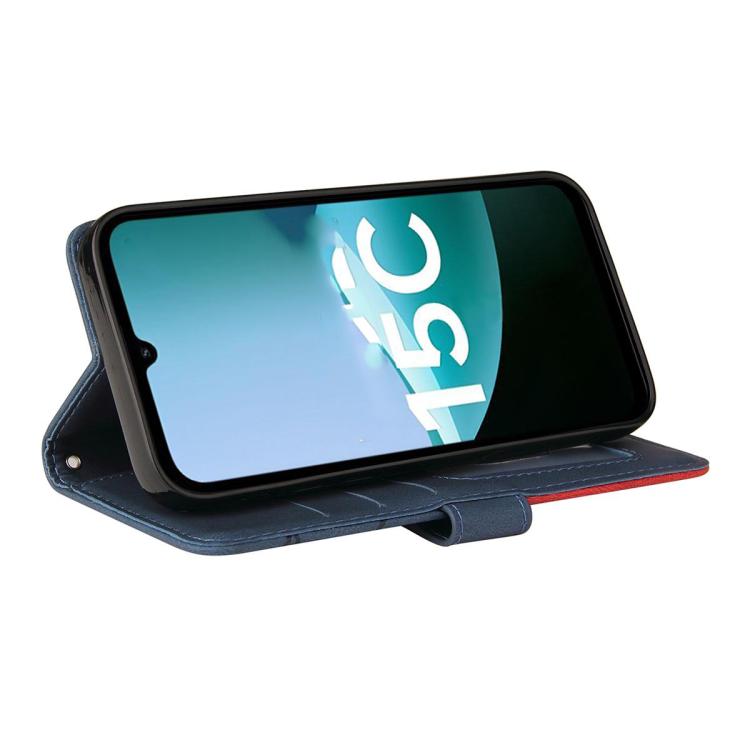 For Redmi 15C 4G 171.5mm / Poco C85 4G Dual-color Splicing Flip Leather Phone Case