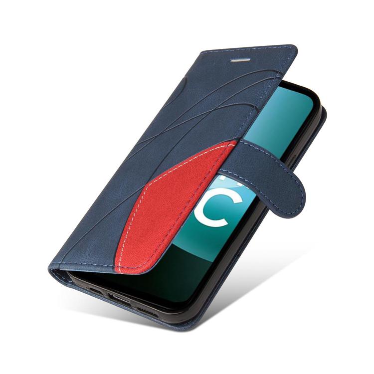 For Redmi 15C 4G 171.5mm / Poco C85 4G Dual-color Splicing Flip Leather Phone Case