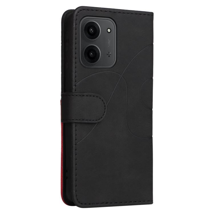 For Redmi 15C 4G 171.5mm / Poco C85 4G Dual-color Splicing Flip Leather Phone Case
