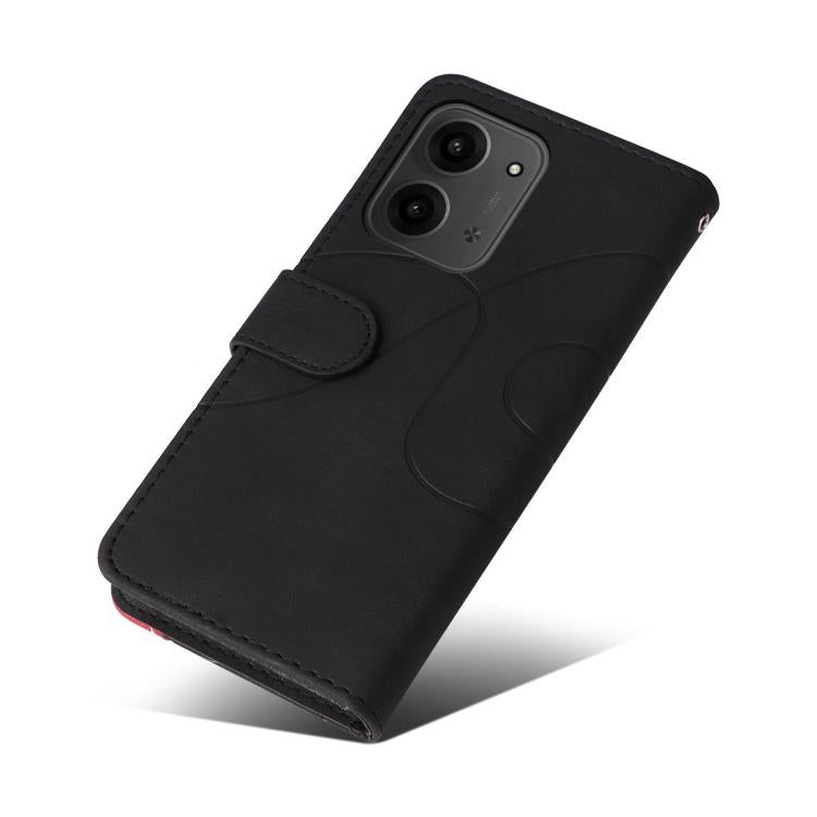 For Redmi 15C 4G 171.5mm / Poco C85 4G Dual-color Splicing Flip Leather Phone Case