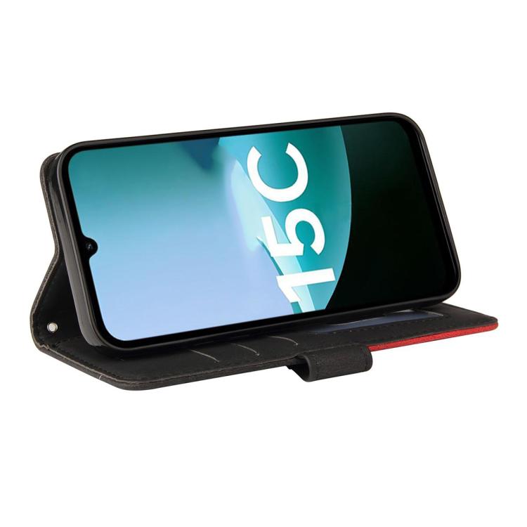 For Redmi 15C 4G 171.5mm / Poco C85 4G Dual-color Splicing Flip Leather Phone Case