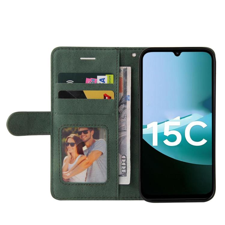 For Redmi 15C 4G 171.5mm / Poco C85 4G Dual-color Splicing Flip Leather Phone Case