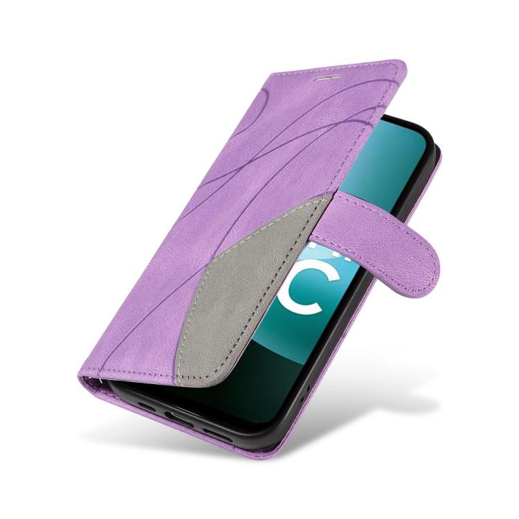 For Redmi 15C 4G 171.5mm / Poco C85 4G Dual-color Splicing Flip Leather Phone Case