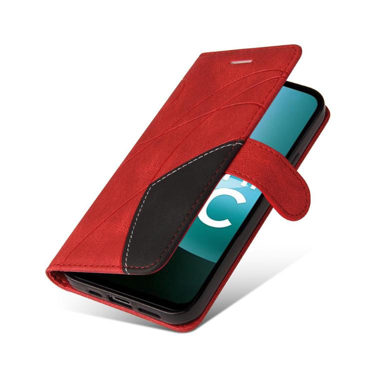 For Redmi 15C 4G EU / 15C 5G 173.1mm Dual-color Splicing Flip Leather Phone Case