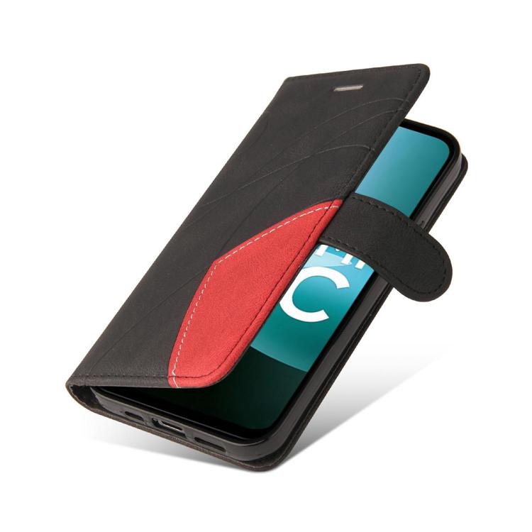 For Redmi 15C 4G EU / 15C 5G 173.1mm Dual-color Splicing Flip Leather Phone Case