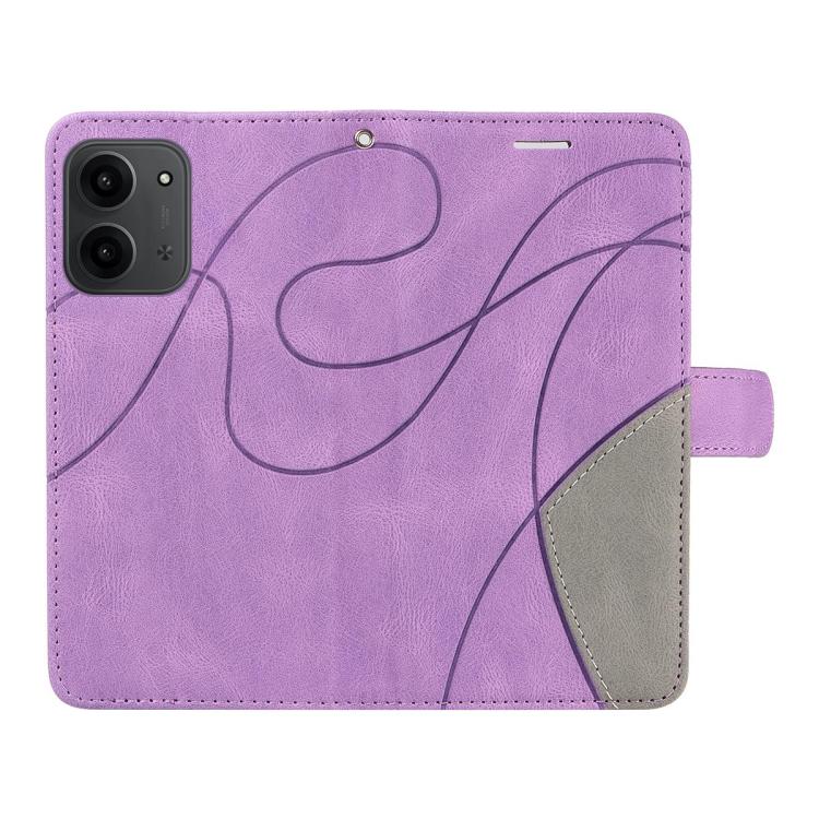 For Redmi 15C 4G EU / 15C 5G 173.1mm Dual-color Splicing Flip Leather Phone Case