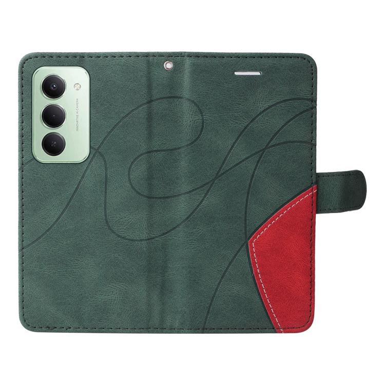 For Redmi 15 5G Global/15 4G SEA 169.5mm Dual-color Splicing Flip Leather Phone Case