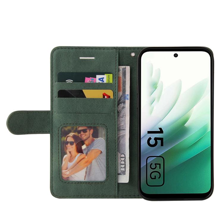 For Redmi 15 5G Global/15 4G SEA 169.5mm Dual-color Splicing Flip Leather Phone Case