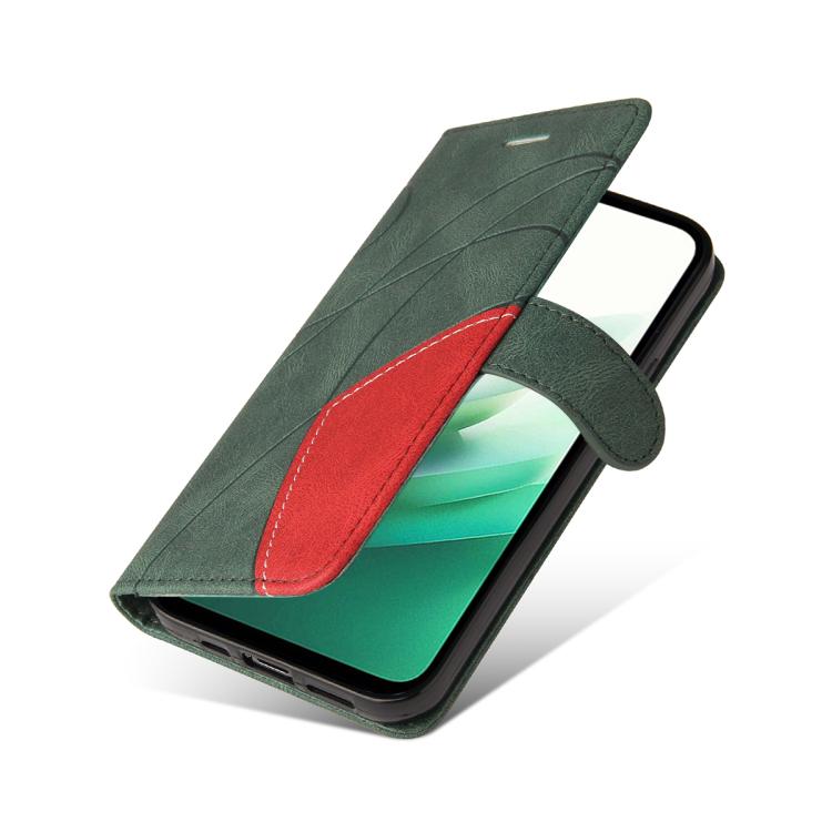 For Redmi 15 5G Global/15 4G SEA 169.5mm Dual-color Splicing Flip Leather Phone Case