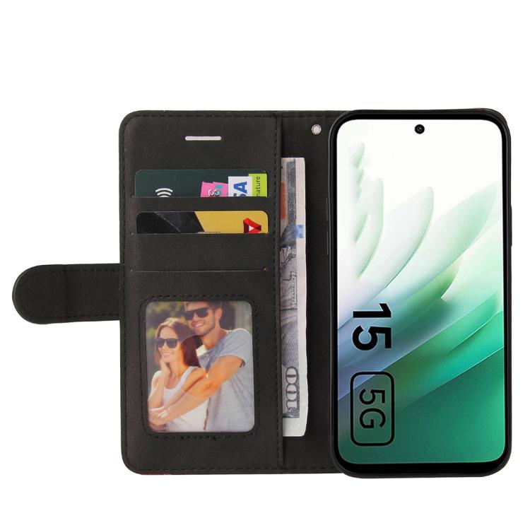 For Redmi 15 5G / 4G EU 171mm Dual-color Splicing Flip Leather Phone Case