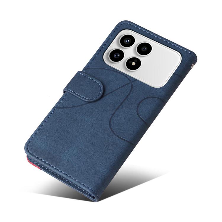 For Redmi K90 / Poco F8 Pro Dual-color Splicing Flip Leather Phone Case