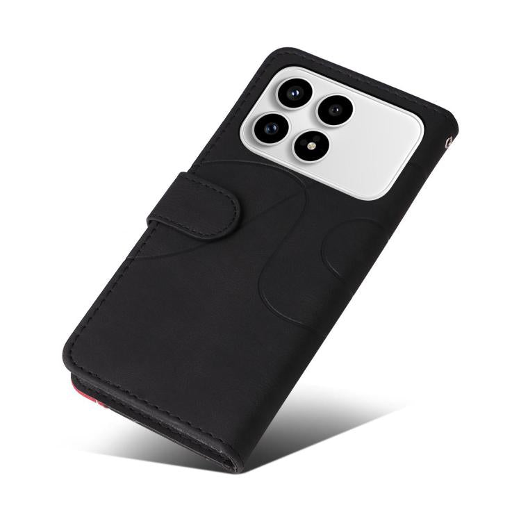 For Redmi K90 / Poco F8 Pro Dual-color Splicing Flip Leather Phone Case