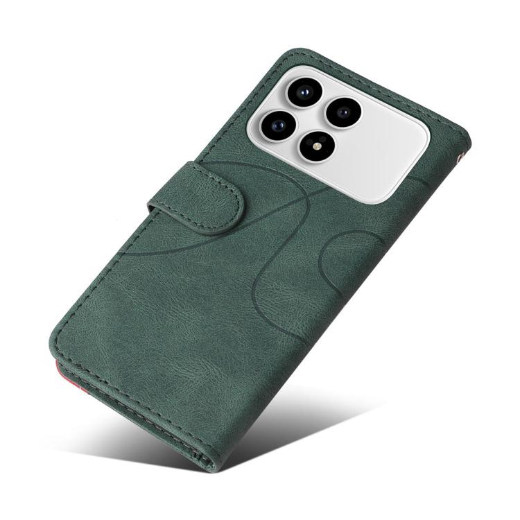 For Redmi K90 / Poco F8 Pro Dual-color Splicing Flip Leather Phone Case