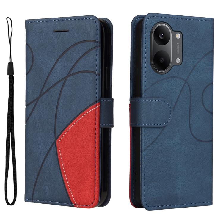 For Redmi Turbo 5 Max 5G Dual-color Splicing Flip Leather Phone Case