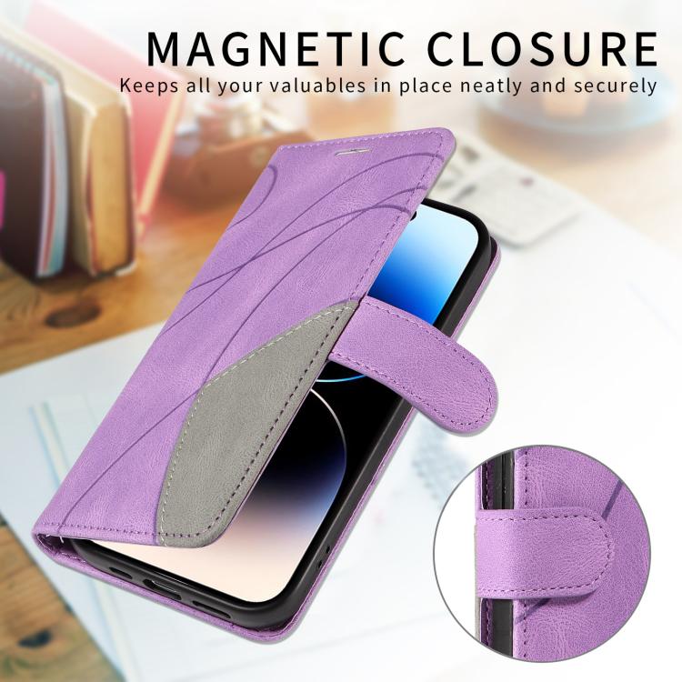 For Redmi Turbo 5 Max 5G Dual-color Splicing Flip Leather Phone Case
