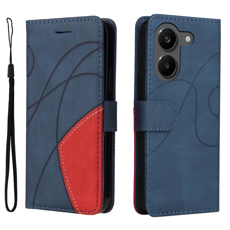 For Redmi Turbo 5 5G / Poco X8 Pro 5G Dual-color Splicing Flip Leather Phone Case