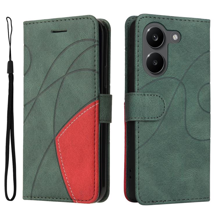 For Redmi Turbo 5 5G / Poco X8 Pro 5G Dual-color Splicing Flip Leather Phone Case
