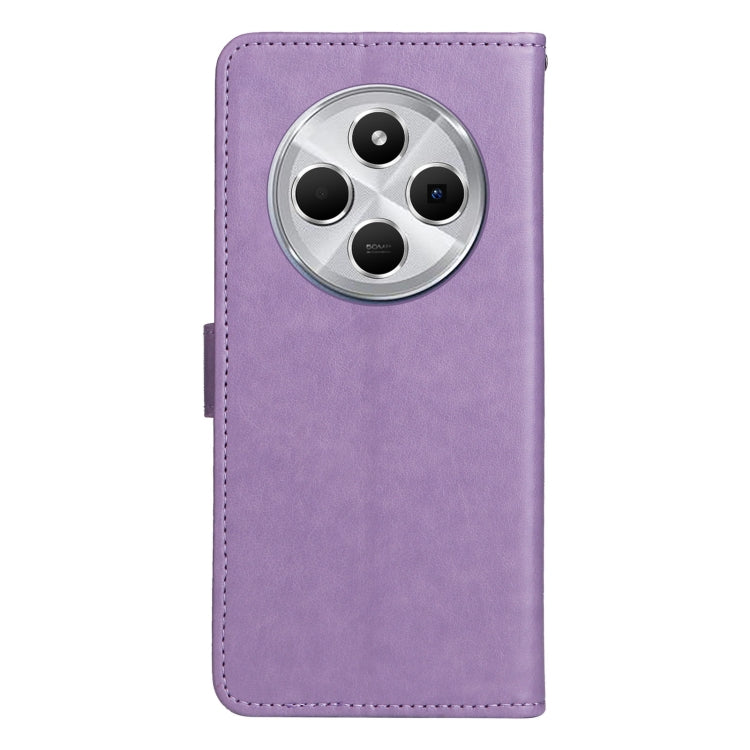 For Redmi 14C 4G Global Cat and Bee Embossed Flip Leather Phone Case