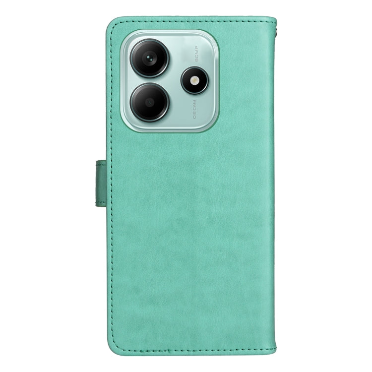 For Redmi Note 14 5G Cat and Bee Embossed Flip Leather Phone Case