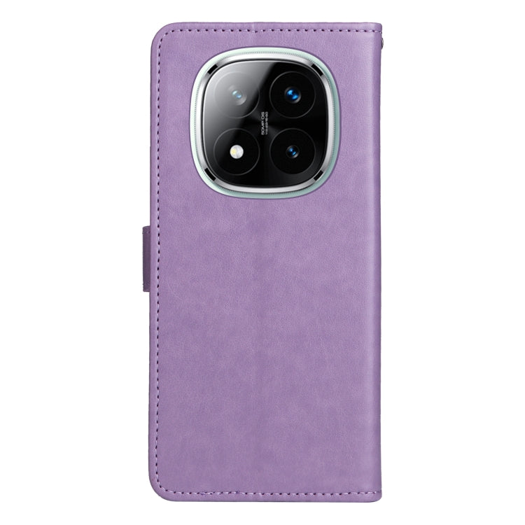 For Redmi Note 14 Pro / 14 Pro+ 5G Cat and Bee Embossed Flip Leather Phone Case