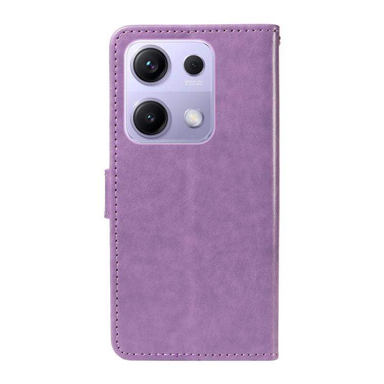 For Redmi Note 14S 4G / Note 13 Pro 4G Cat and Bee Embossed Flip Leather Phone Case