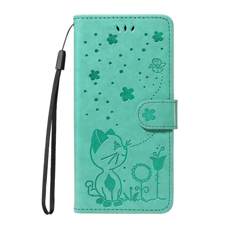 For Redmi 15C 5G / 4G EU 173mm Cat and Bee Embossed Flip Leather Phone Case