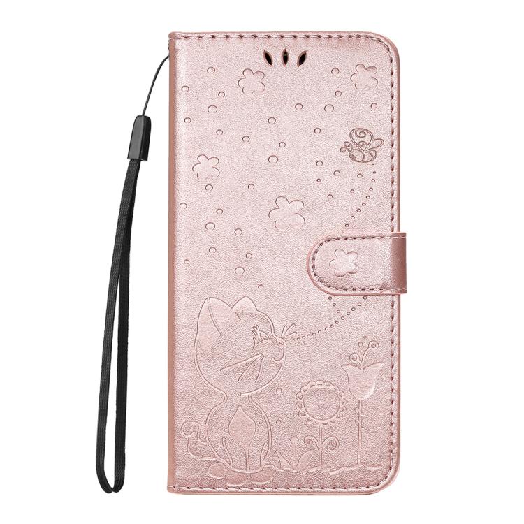 For Redmi 15 5G / 4G EU 171mm Cat and Bee Embossed Flip Leather Phone Case