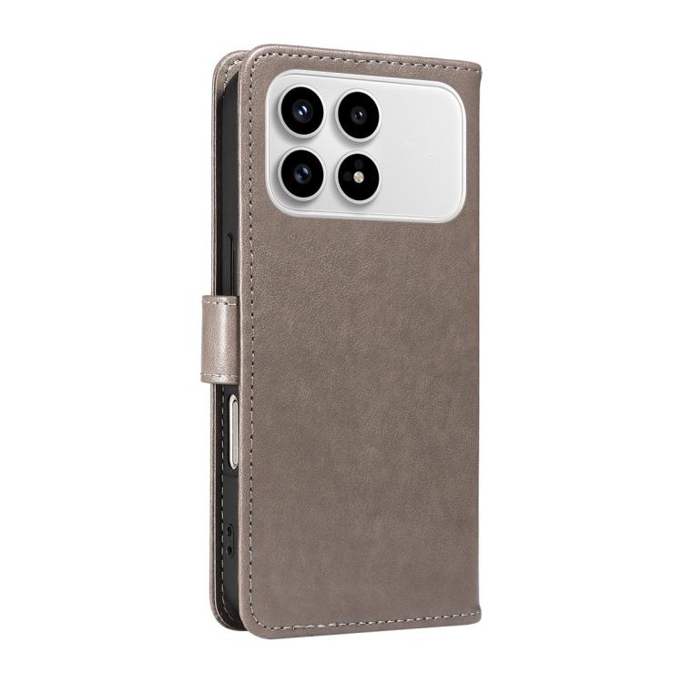 For Redmi K90 / Poco F8 Pro Cat and Bee Embossed Flip Leather Phone Case