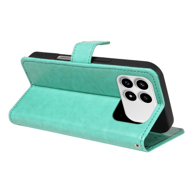 For Redmi K90 / Poco F8 Pro Cat and Bee Embossed Flip Leather Phone Case
