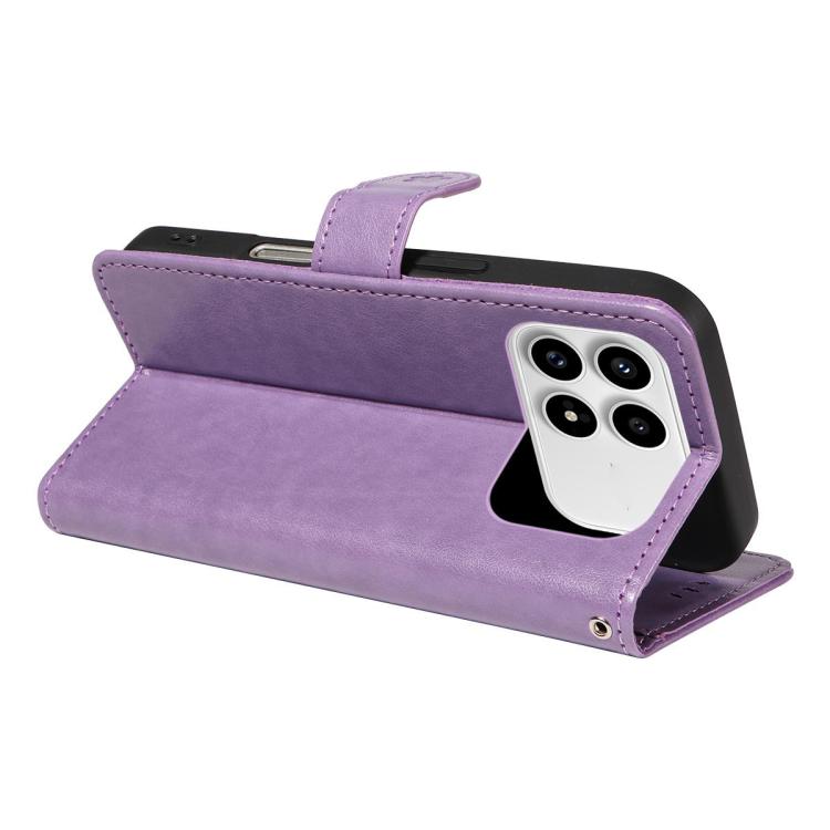 For Redmi K90 / Poco F8 Pro Cat and Bee Embossed Flip Leather Phone Case